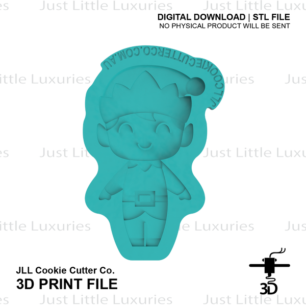 Elf Boy Cutter and Layered Embosser - Small and Standard Sizing (DIGITAL DOWNLOAD)