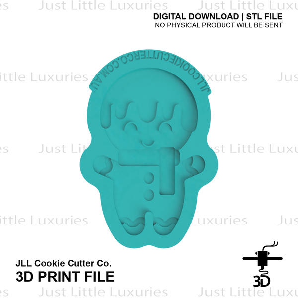 Gingerbread Man Cutter and Layered Embosser - Small and Standard Sizing (DIGITAL DOWNLOAD)