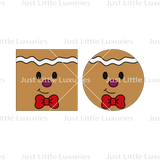 Gingerbread Man Cookie Square Cutter and Embosser - 3 Sizes (DIGITAL DOWNLOAD)