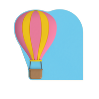 Hot Air Balloon Frame Layered Cookie Cutter