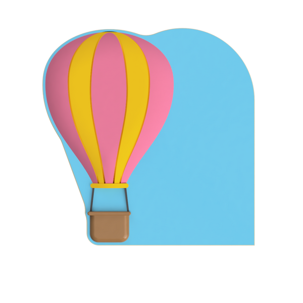 Hot Air Balloon Frame Layered Cookie Cutter