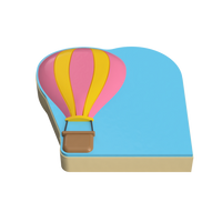 Hot Air Balloon Frame Layered Cookie Cutter