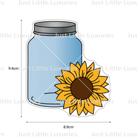 Mason Jar with a Sunflower Cookie Cutter