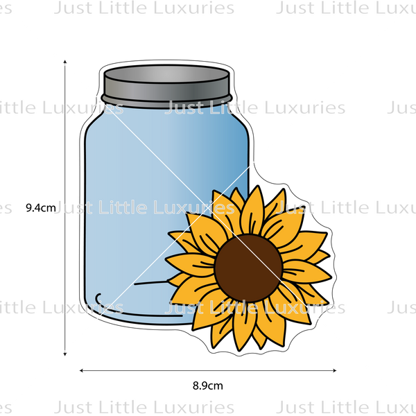 Mason Jar with a Sunflower Cookie Cutter