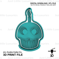 Mr Cupcake Cookie Cutter and Embosser (DIGITAL DOWNLOAD)