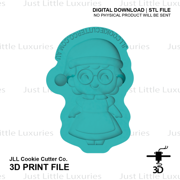 Mrs Claus Cutter and Layered Embosser - Small and Standard Sizing (DIGITAL DOWNLOAD)