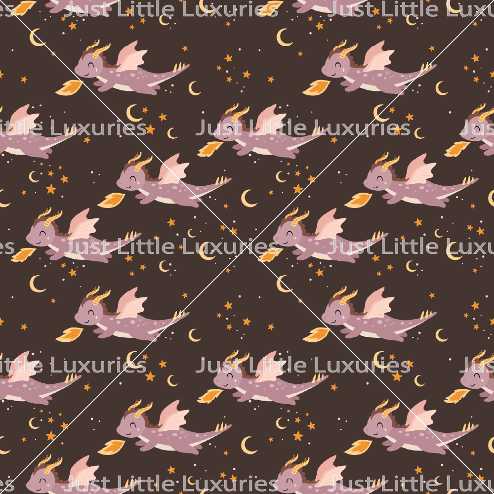 Pink Dragons Flying - Digital Edible Image (Seamless Pattern) – Just ...