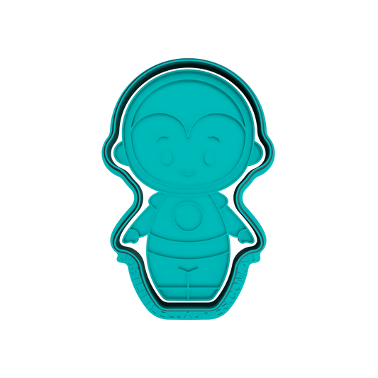 C-3P0 Cookie Cutter (STL - Digital Download)