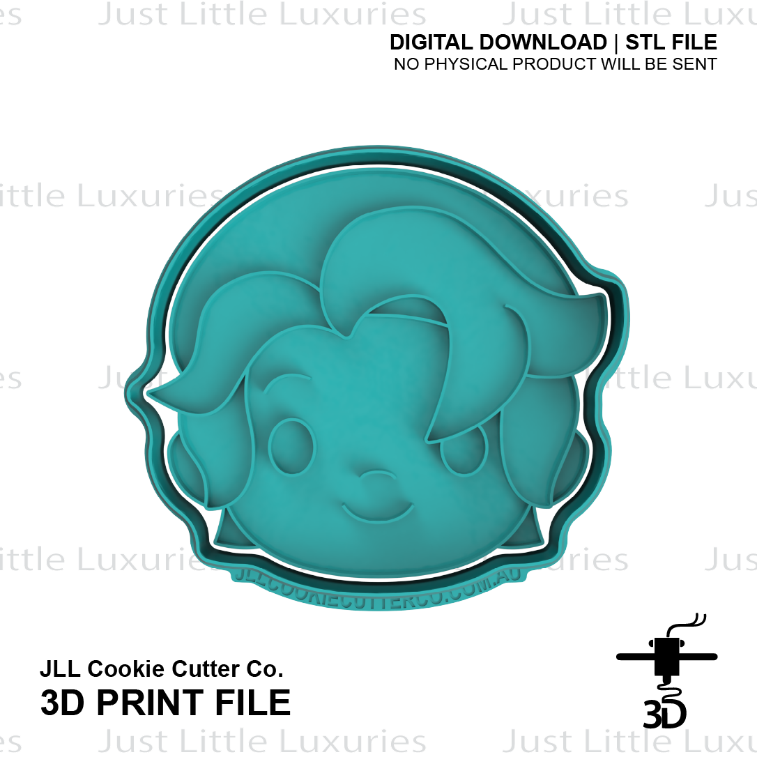 Abby Face Cookie Cutter (STL - Digital Download)