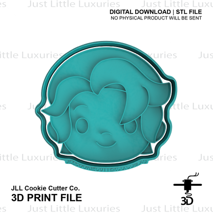 Abby Face Cookie Cutter (STL - Digital Download)