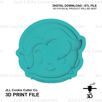Abby Face Cookie Cutter (STL - Digital Download)