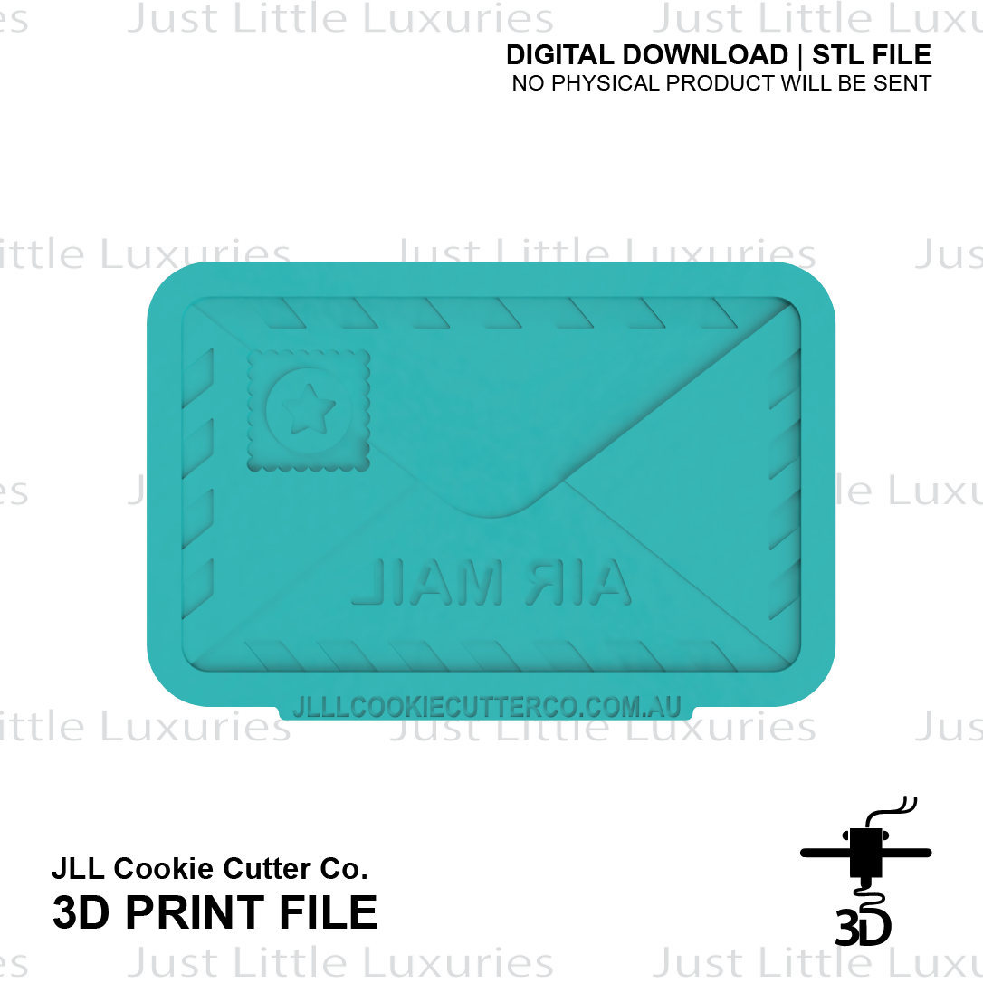 Air Mail Cookie Cutter (STL - Digital Download)