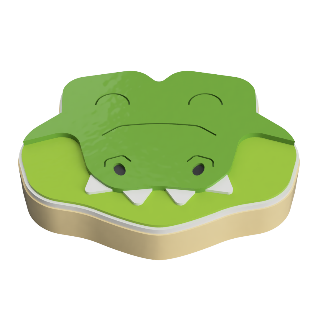 Alligator Face Layered Cookie Cutter