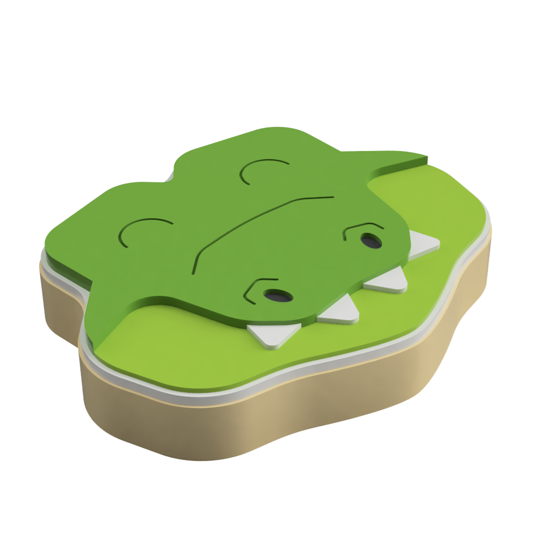 Alligator Face Layered Cookie Cutter