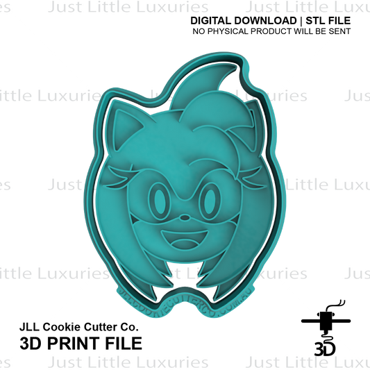 Amy Rose Cookie Cutter and Embosser (DIGITAL DOWNLOAD)