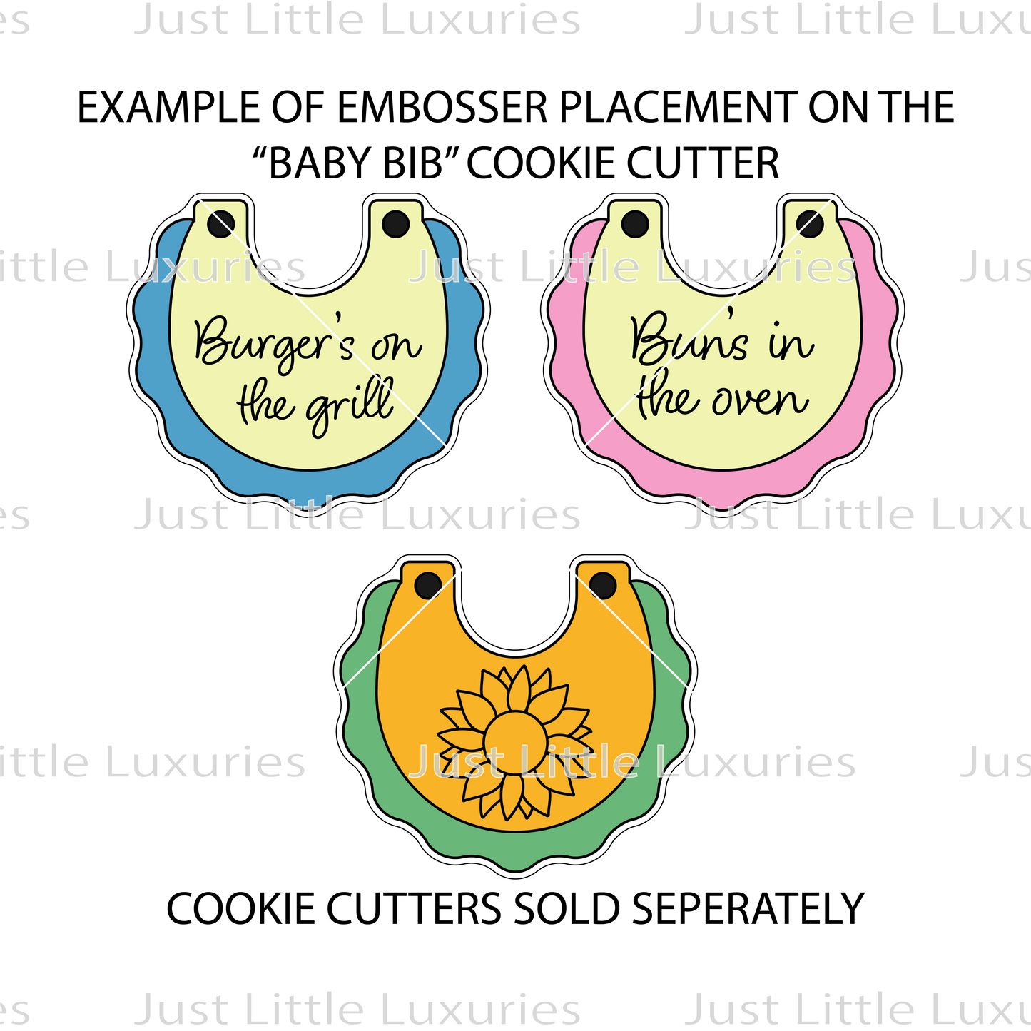 Baby Bib Cookie Stamp Set