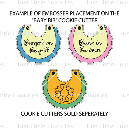 Baby Bib Cookie Stamp Set