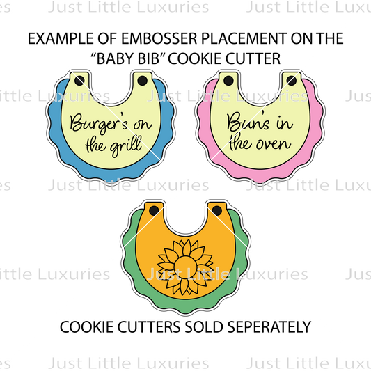 Baby Bib Cookie Stamp Set