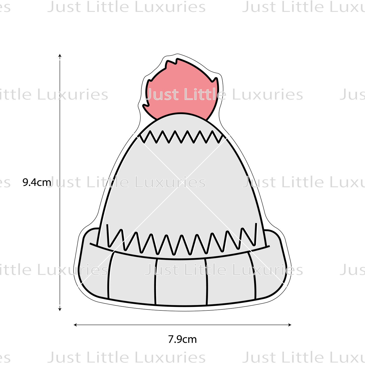 Beanie Cookie Cutter and Embosser (DIGITAL DOWNLOAD)