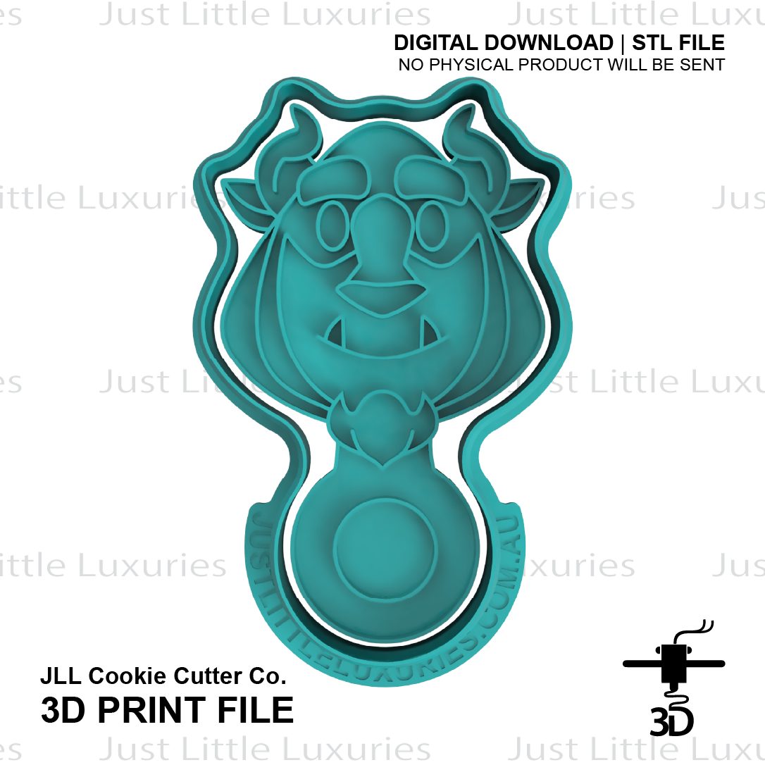 Beast Baby Rattle Cookie Cutter (STL - Digital Download)