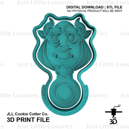 Beast Baby Rattle Cookie Cutter (STL - Digital Download)