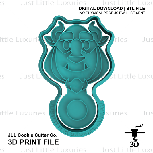 Beast Baby Rattle Cookie Cutter (STL - Digital Download)