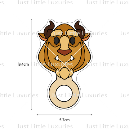 Beast Baby Rattle Cookie Cutter (STL - Digital Download)