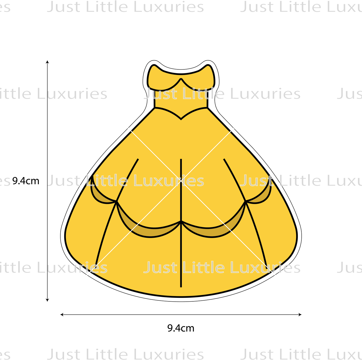 Belle Dress Cookie Cutter