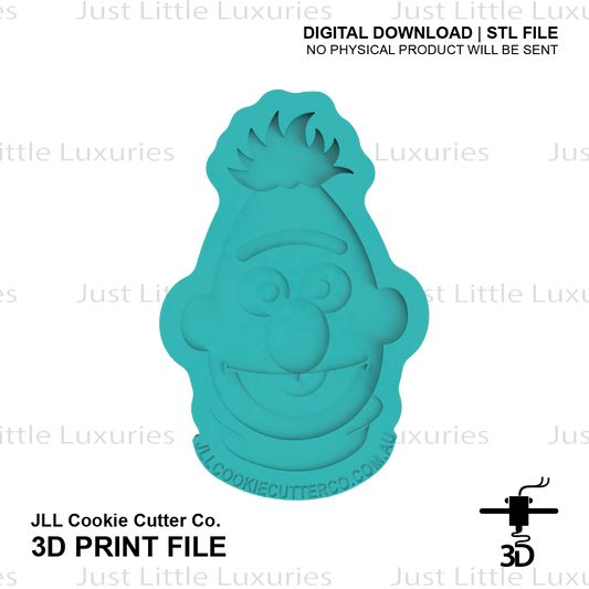 Bert Face Cookie Cutter and Stamp Set (DIGITAL DOWNLOAD)