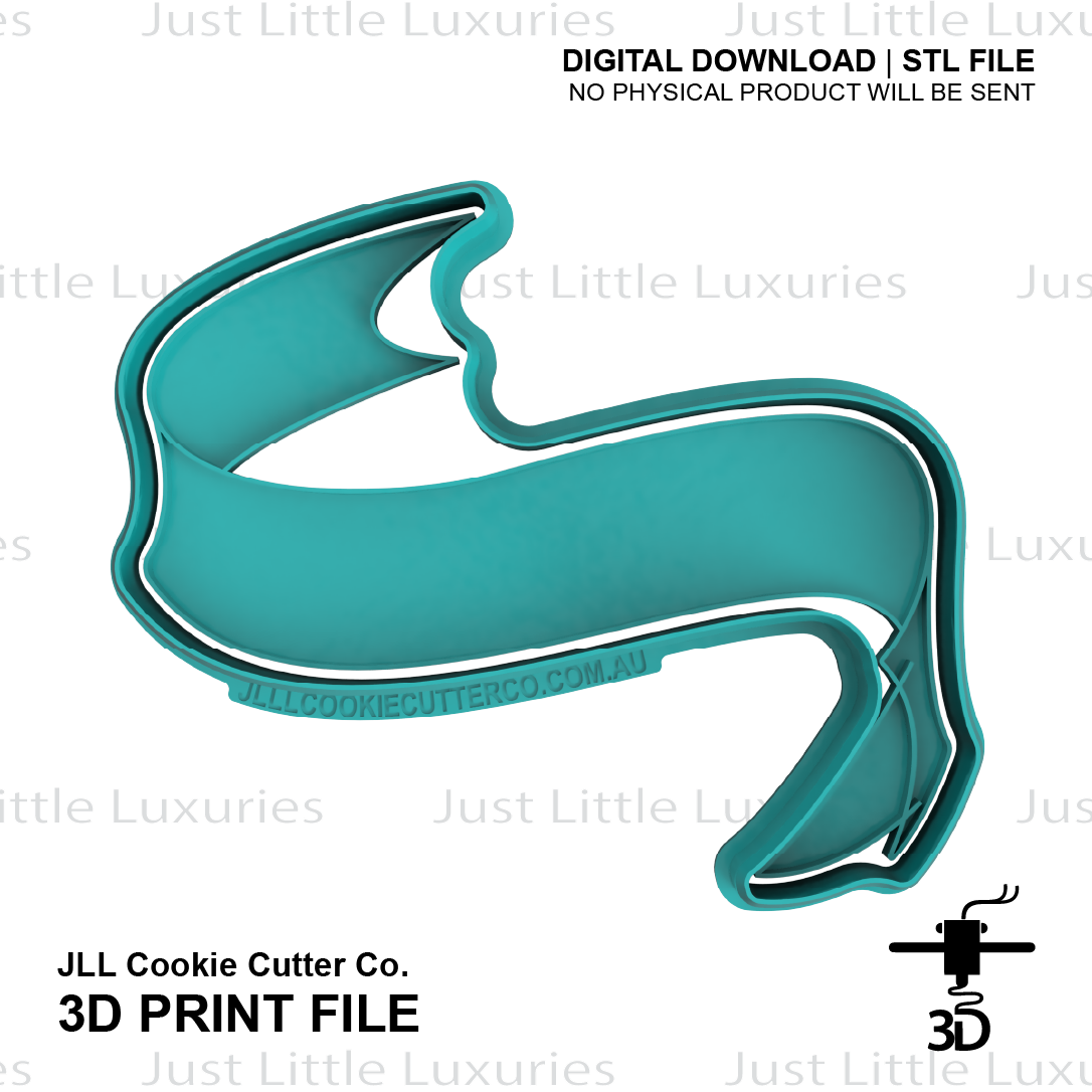 Banner Cookie Cutter (STL - Digital Download)