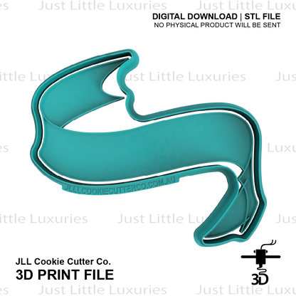 Banner Cookie Cutter (STL - Digital Download)