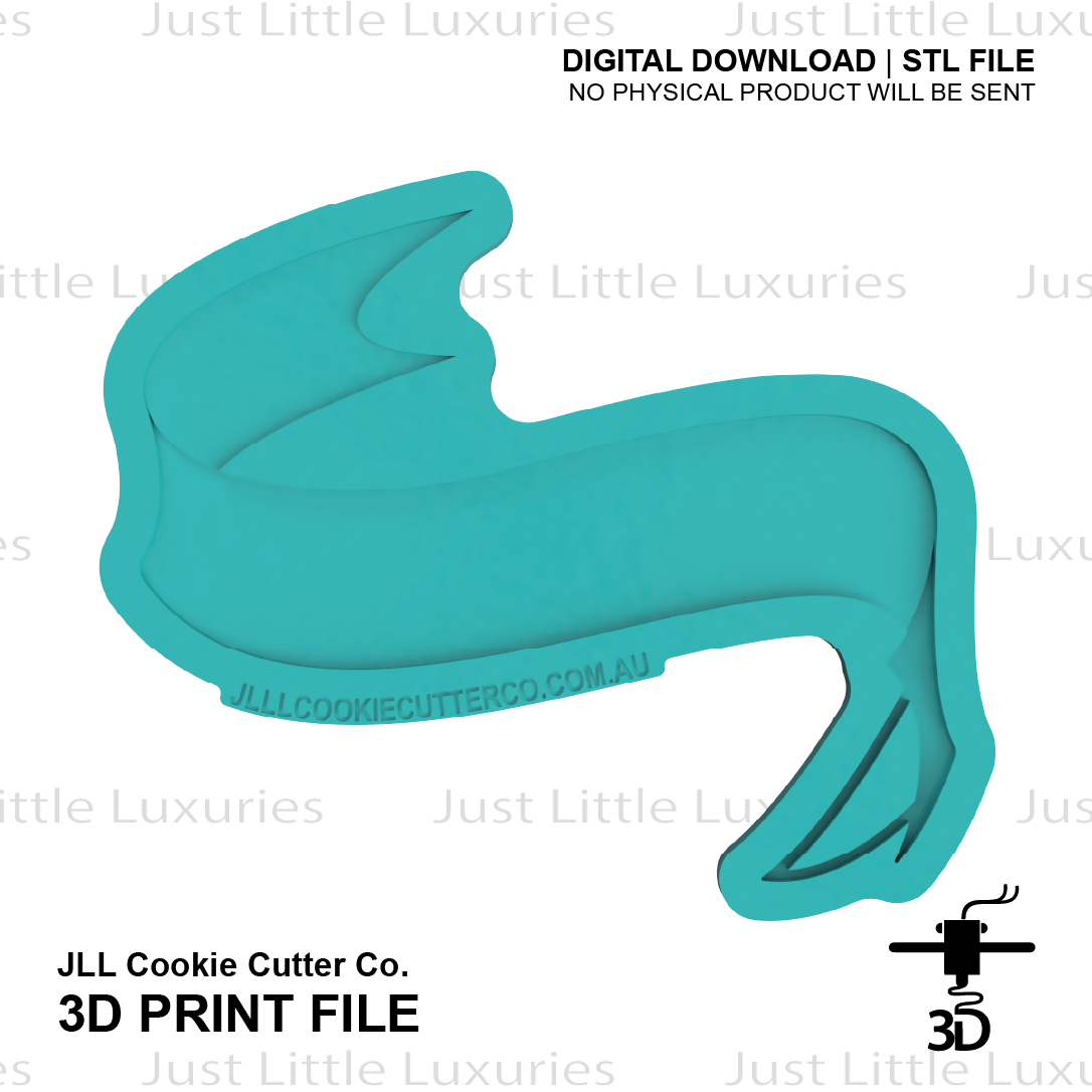 Banner Cookie Cutter (STL - Digital Download)