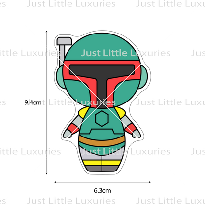 Boba Fett Cookie Cutter (STL - Digital Download)