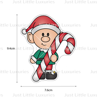 Boy Elf with Candy Cane Cookie Cutter