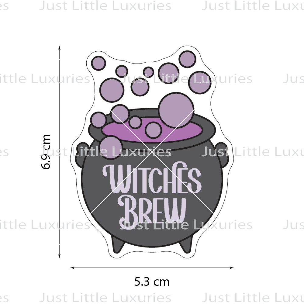 Witches Brew Cauldron Layered Cookie Cutter