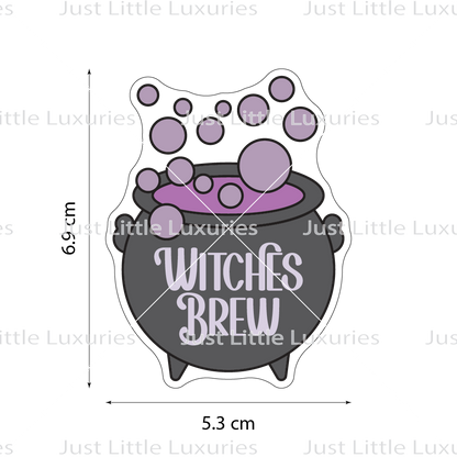 Witches Brew Cauldron Layered Cookie Cutter