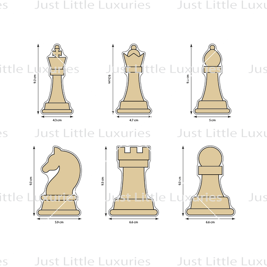Chess Pieces Cookie Cutter Set