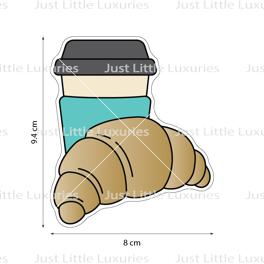 Coffee & Croissant Layered Cookie Cutter