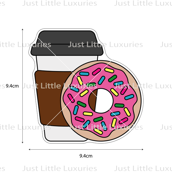 Coffee Cup and Donut Cookie Cutter