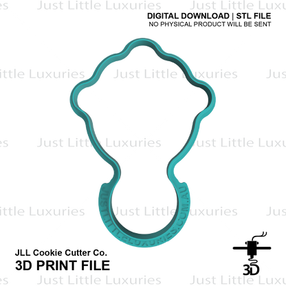 Cogsworth Baby Rattle Cookie Cutter (STL - Digital Download)