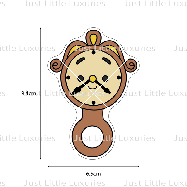 Cogsworth Baby Rattle Cookie Cutter