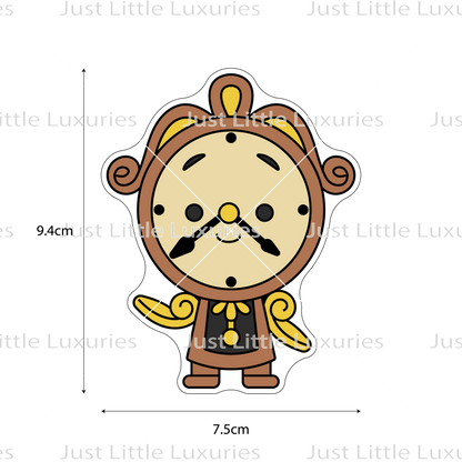Cogsworth Cookie Cutter (STL - Digital Download)