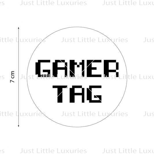 Custom 8bit Gamer Tag Cookie Stamp