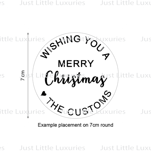 Custom Surname Christmas Cookie Stamp