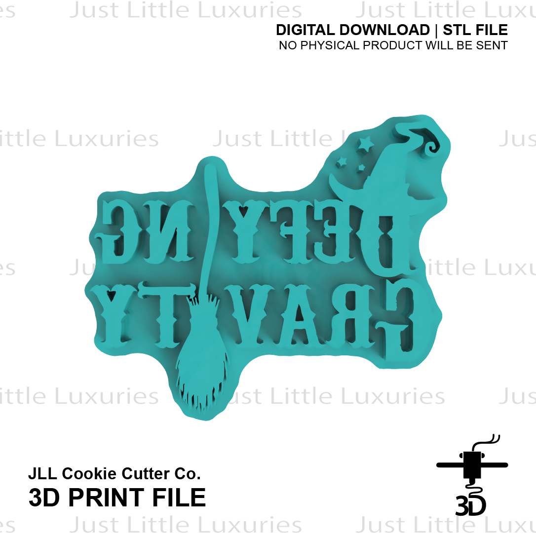 Defying Gravity Cookie Stamp STL (Digital Download)