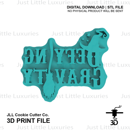 Defying Gravity Cookie Stamp STL (Digital Download)