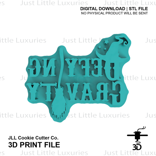 Defying Gravity Cookie Stamp STL (Digital Download)