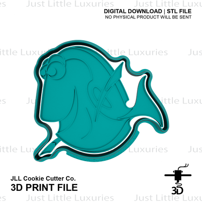 Blue Fish Cookie Cutter (DIGITAL DOWNLOAD)