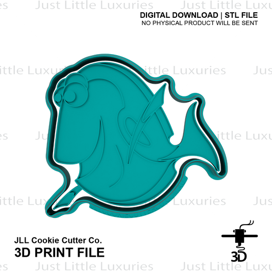 Blue Fish Cookie Cutter (DIGITAL DOWNLOAD)