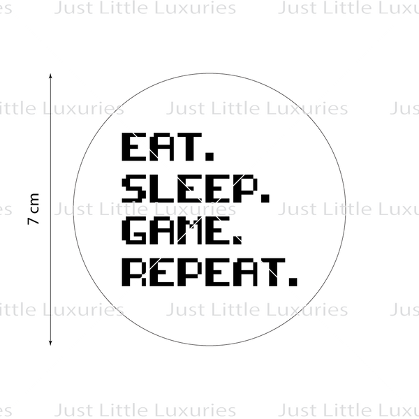 "Eat. Sleep. Game. Repeat." Cookie Stamp